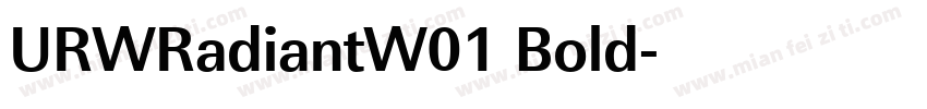 URWRadiantW01 Bold字体转换